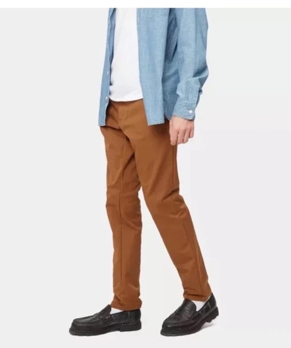 Carharrt WIP 28 x 30 Sid Pant Lamar Stretch Chino Twill Hamilton Brown